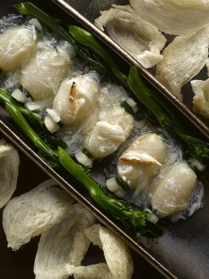 BirdGÇÖs Nest stuffed Bamboo Pith with Crab Meat Sauce Fƒ¦FéëµëÆTçÄtöƒt½¦t¼ÖTà+tçòt¬¥