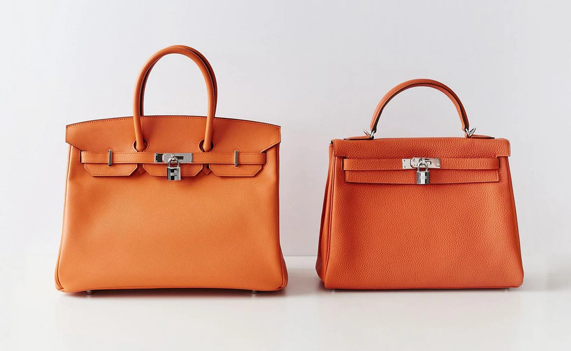 左至右：Hermes Birkin 、Hermes Kelly照片/yoogiscloset.com
