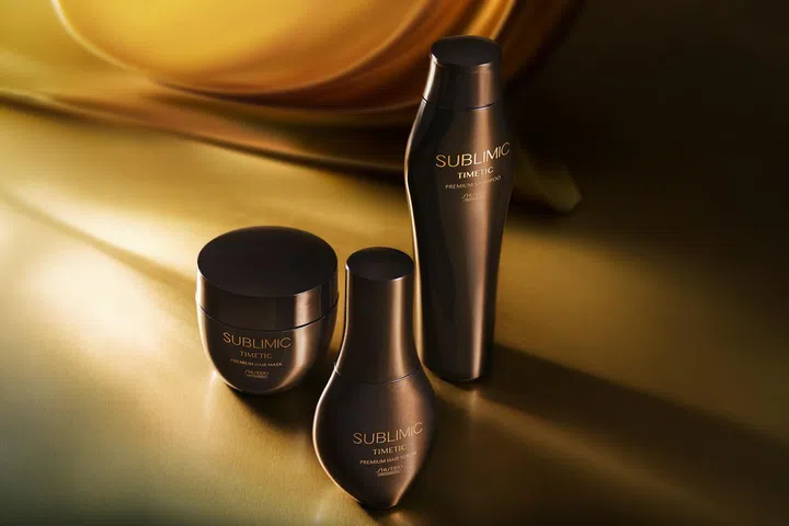 The complete SUBLIMIC TIMETIC at-home care range includes premium shampoo, hair mask, and hair serum.