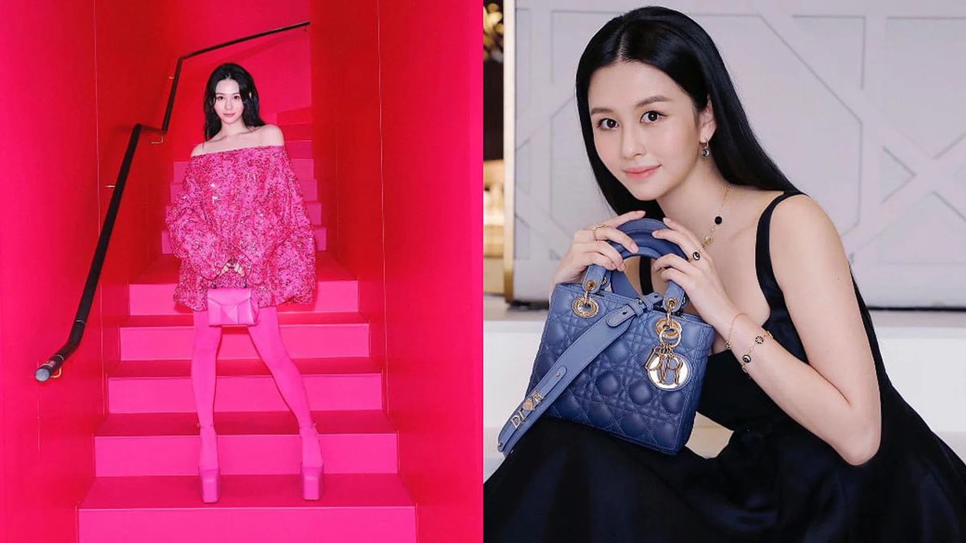 Hong Kong star Chingmy Yau's daughter Ayla dress bag style