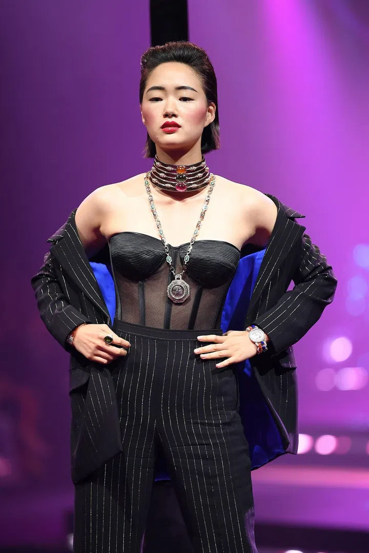 ROME, ITALY - JUNE 28:  A model walks the runway during BVLGARI Dinner & Party at Stadio dei Marmi on June 28, 2018 in Rome, Italy.  (Photo by Daniele Venturelli/Daniele Venturelli/Getty Images for Bvlgari )