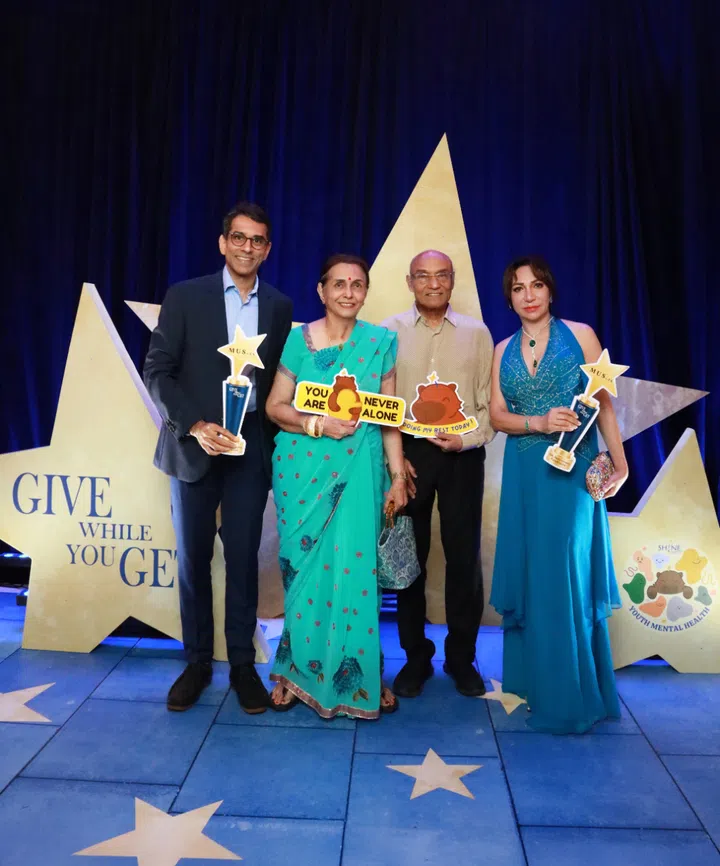 左至右：Dr Janna Joethy、Prema Joethy、R.Joethy和Shakun Harilela