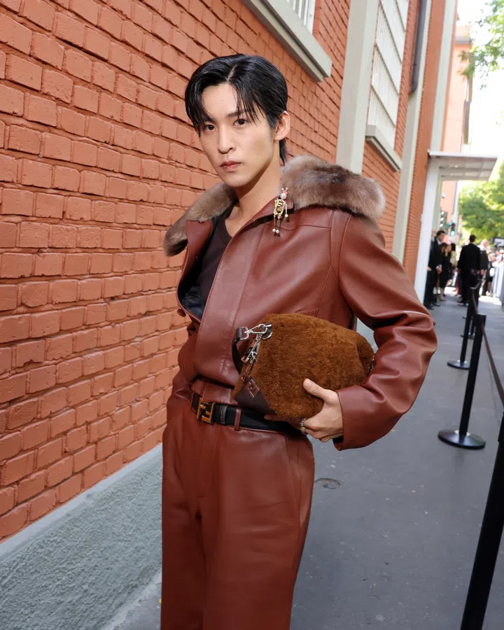 MILAN, ITALY - SEPTEMBER 24: Ren Meguro is seen arriving at the Fendi fashion show during Milan Fashion Week Womenswear Spring/Summer 2026 on September 24, 2025 in Milan, Italy. (Photo by Victor Boyko/Getty Images for Fendi)