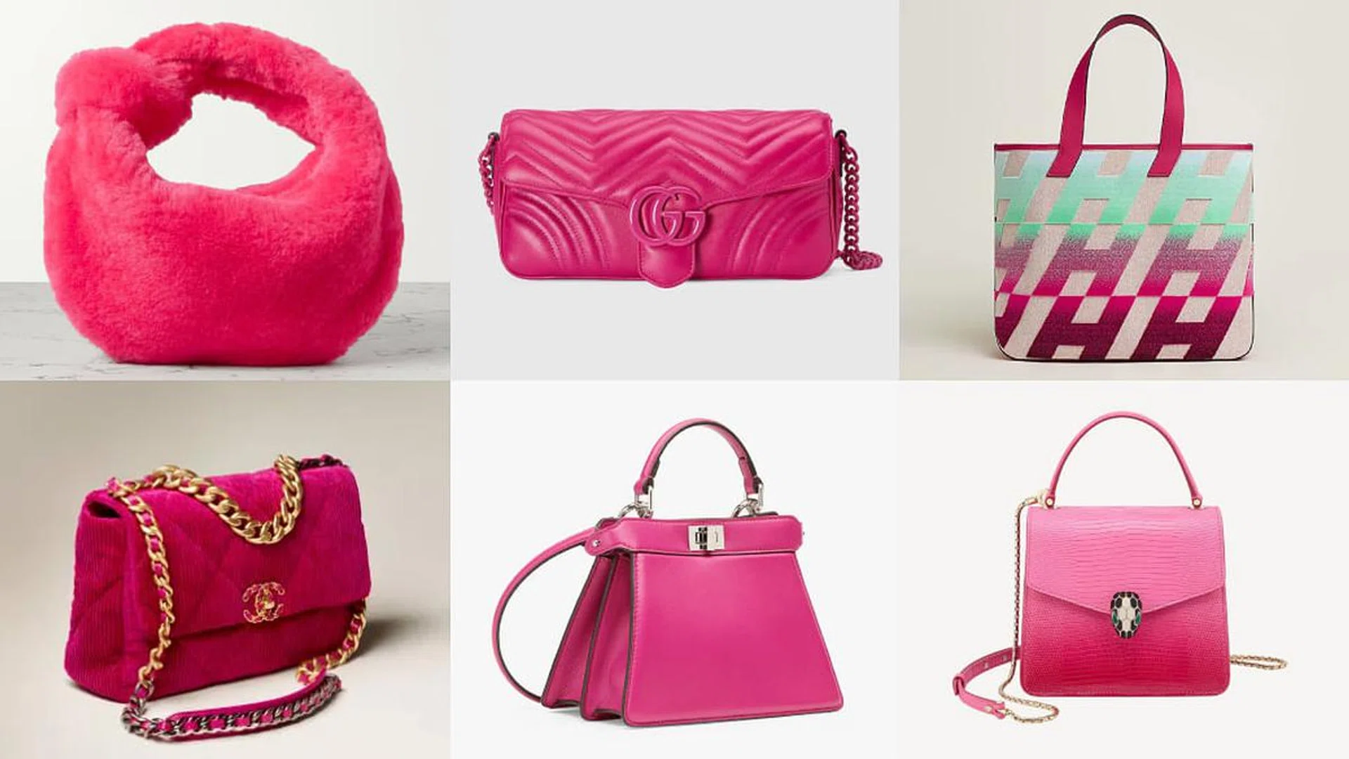 Designer Handbags In Pantone 2023 Colour of the Year Viva Magenta