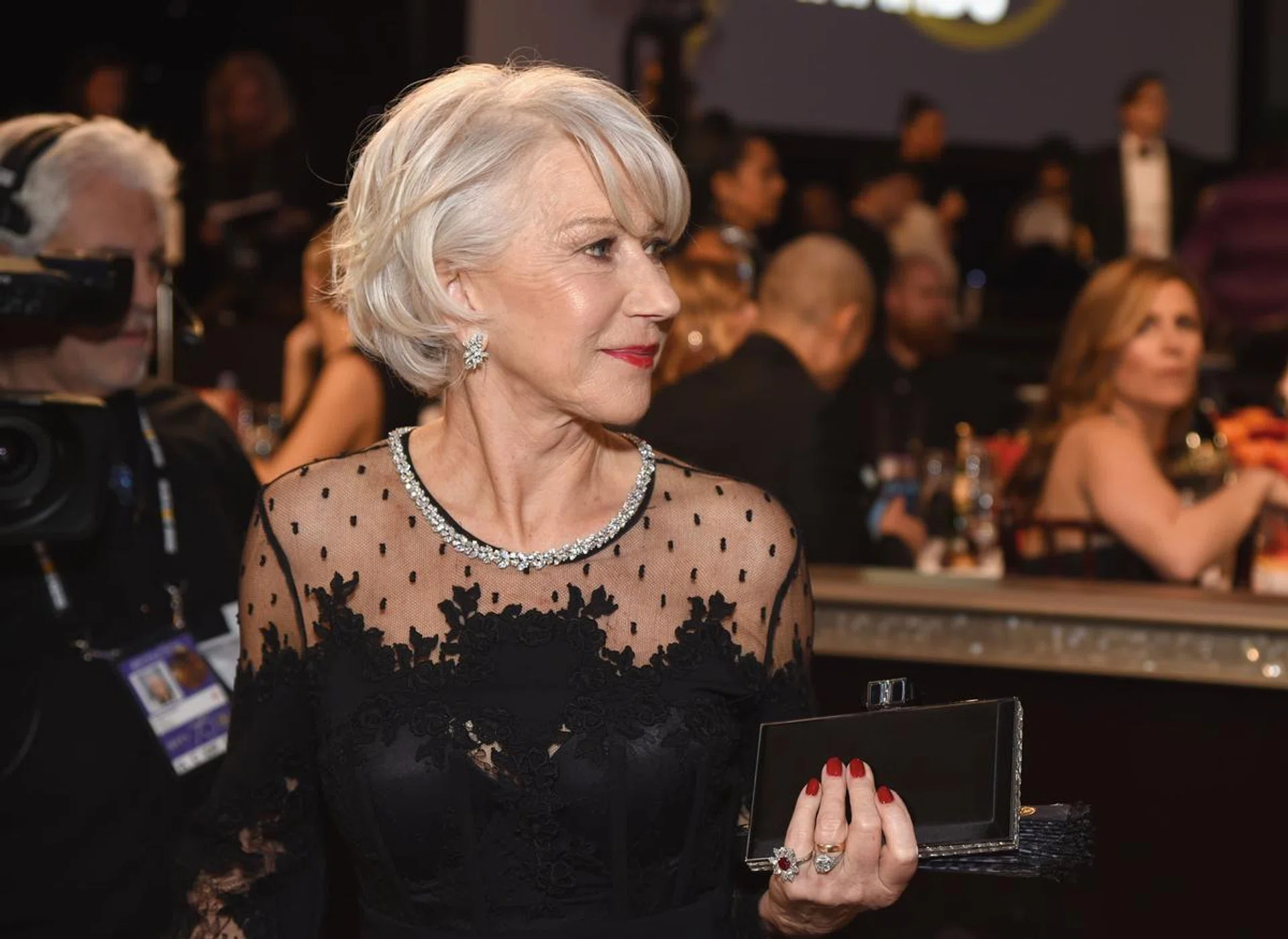BEVERLY HILLS, CA - JANUARY 07:  Actor Helen Mirren celebrates The 75th Annual Golden Globe Awards with Moet & Chandon at The Beverly Hilton Hotel on January 7, 2018 in Beverly Hills, California.  (Photo by Michael Kovac/Getty Images for Moet & Chandon)