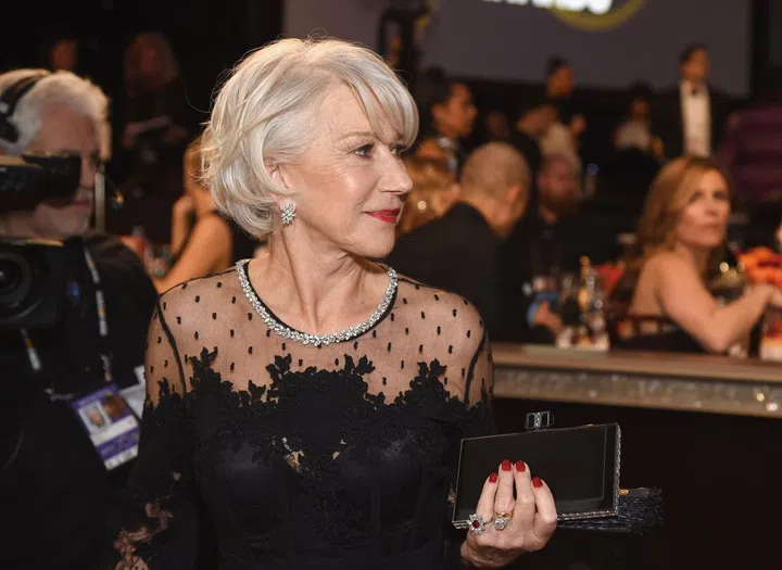 BEVERLY HILLS, CA - JANUARY 07:  Actor Helen Mirren celebrates The 75th Annual Golden Globe Awards with Moet & Chandon at The Beverly Hilton Hotel on January 7, 2018 in Beverly Hills, California.  (Photo by Michael Kovac/Getty Images for Moet & Chandon)