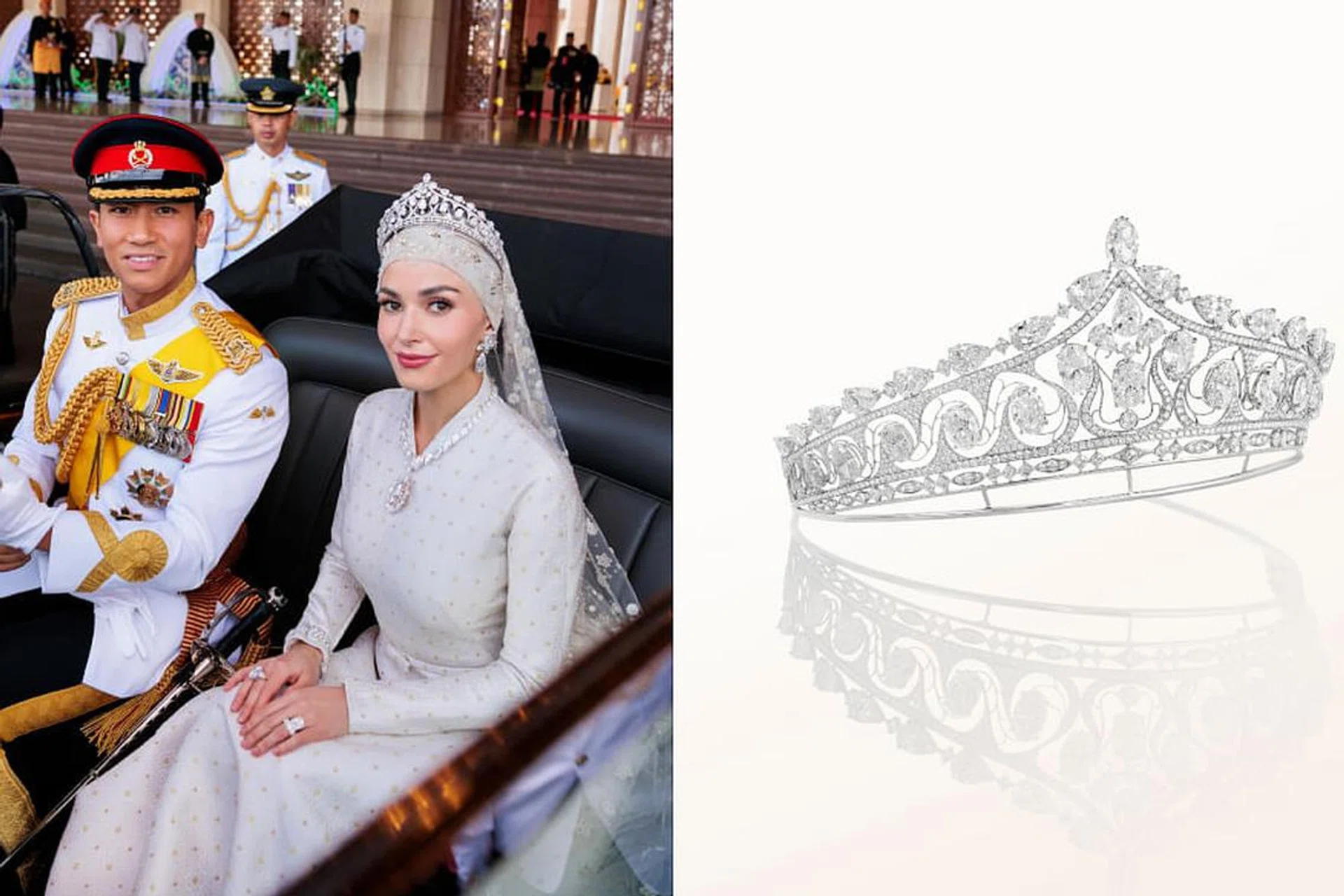 Flower Diamond, Wedding,Royal Wedding,Brunei,Tiara