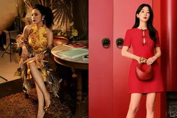 Chinese New Year Outfit, Celeb, Red Stylish