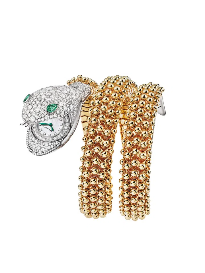 宝格丽新推出的Serpenti Pallini珠宝腕表。Photo courtesy of Bvlgari