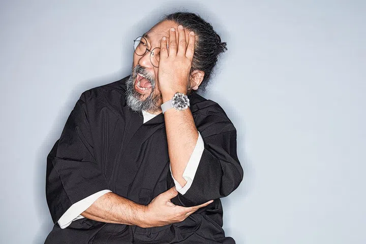 MP-15村上隆蓝宝石陀飞轮腕表/Hublot。PHOTO PROVIDED BY HUBLOT ©TM/KK