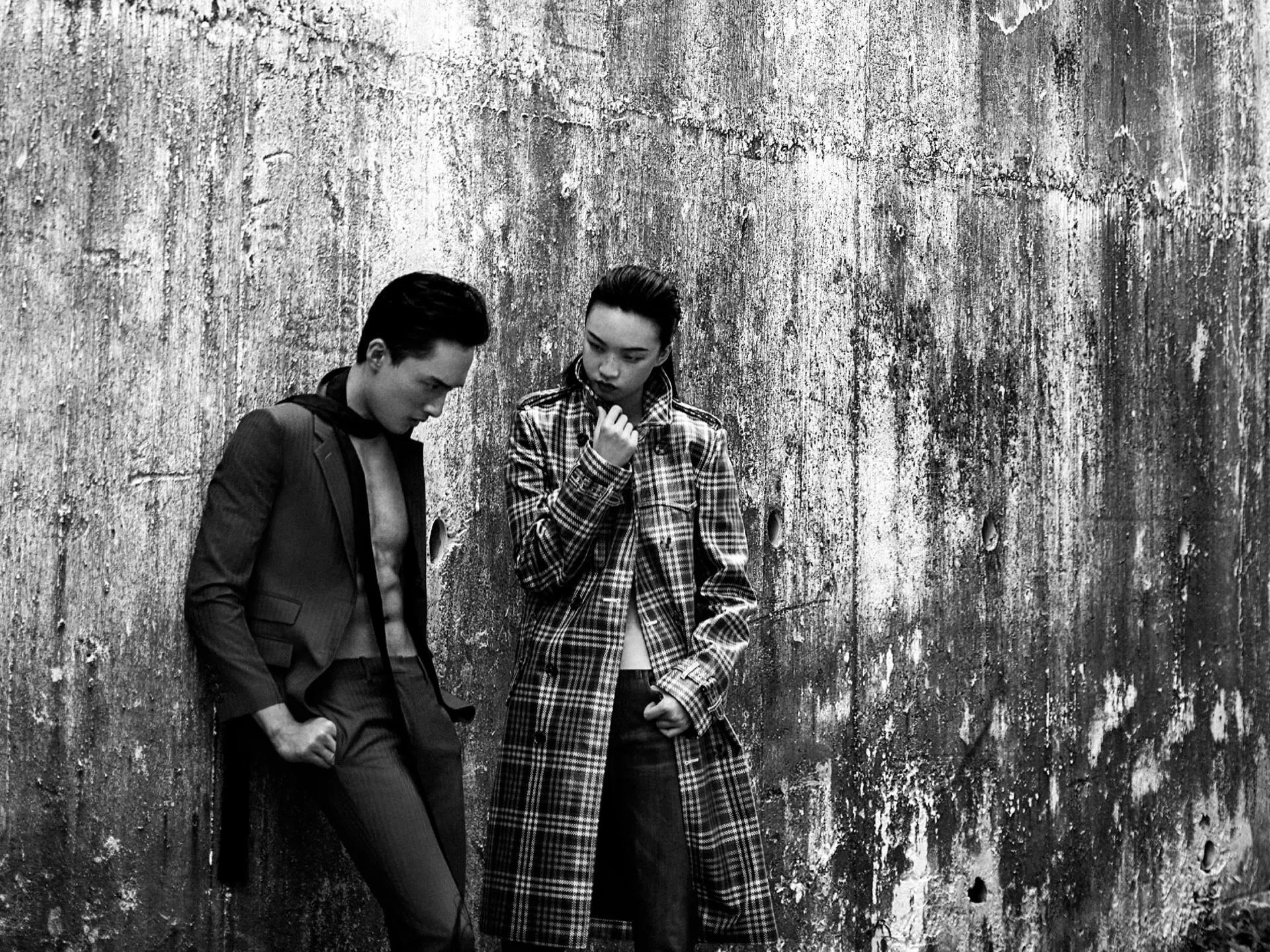 Fashion Spread, Models, Spring Summer 2026, Black and White Photos 