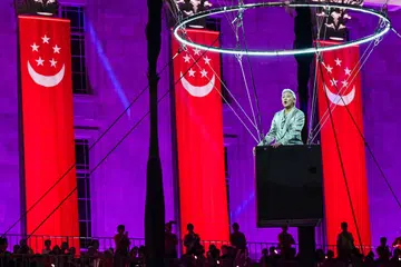 Dick Lee at National Day Rehearsal