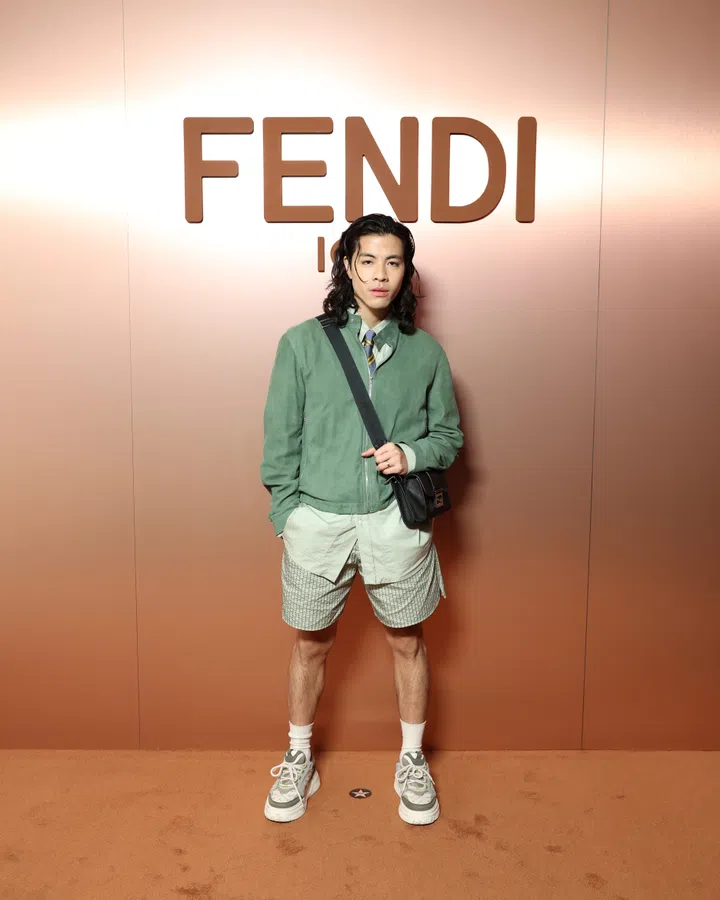 MILAN, ITALY - FEBRUARY 26: Benjamin Kheng is seen arriving at the Fendi fashion show during Milan Fashion Week Womenswear Fall/Winter 2025/2026 on February 26, 2025 in Milan, Italy. (Photo by Daniele Venturelli/Getty Images for Fendi)