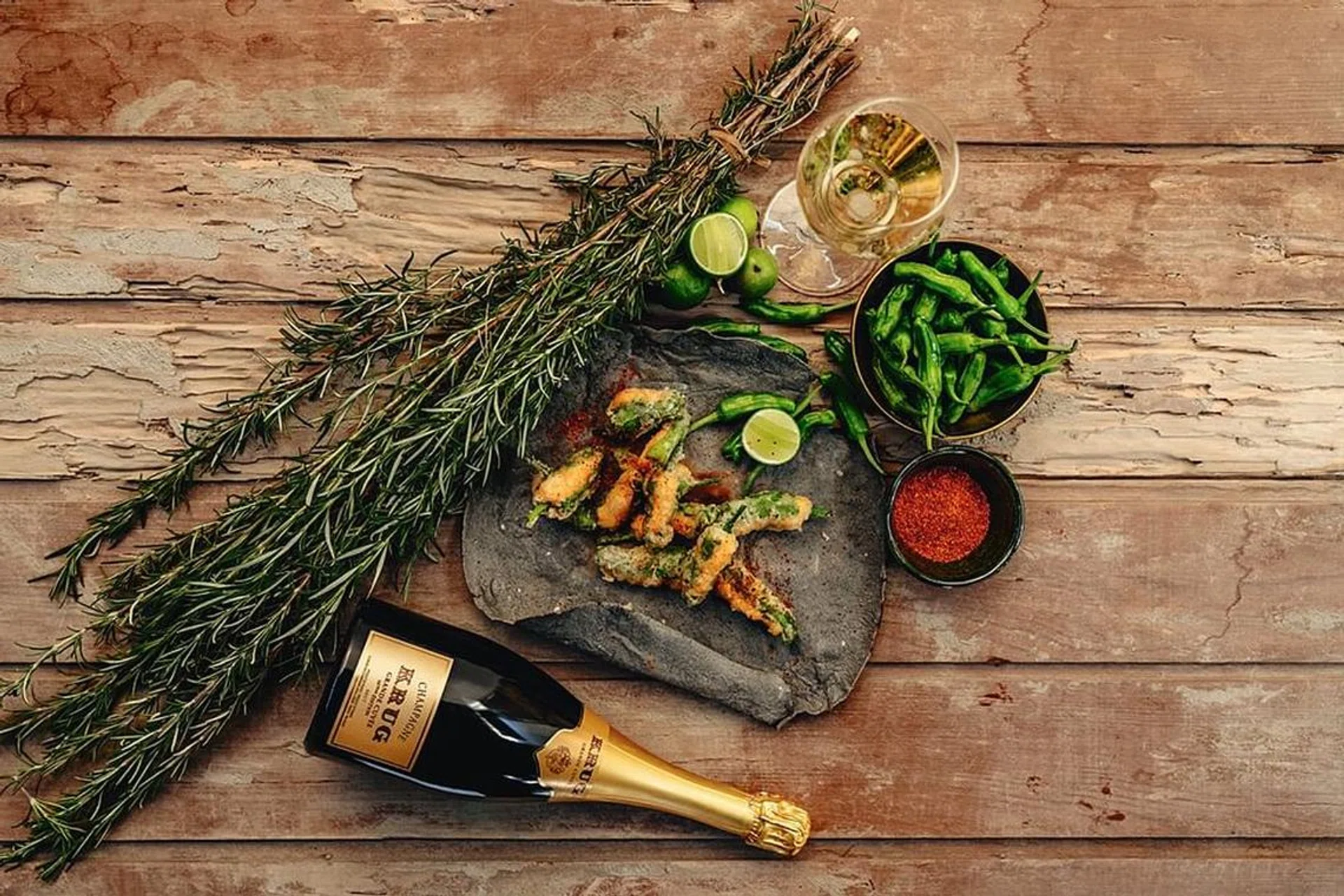 Krug, Krug Grande Cuvee, Grug Grande Cuvee 166, Krug x Pepper, Pepper, Krug Ambassade Chef, Jaan by Kirk Westaway, Kirk Westaway, Kenjiro "Hatch" Hashida, Hashida sushi, Tristin Farmer, Zen, restaraunts