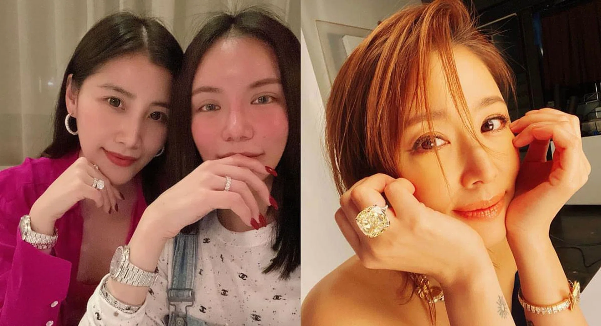 Valentine's Day, Chryseis Tan, Brigitte Lin, Alyssa Chia, Diamond rings, jewellery, rings, diamonds, celebrities, ruby lin, cartier, harry winston, tiffany & co., van cleef & arpels, kim lim, carina lau,