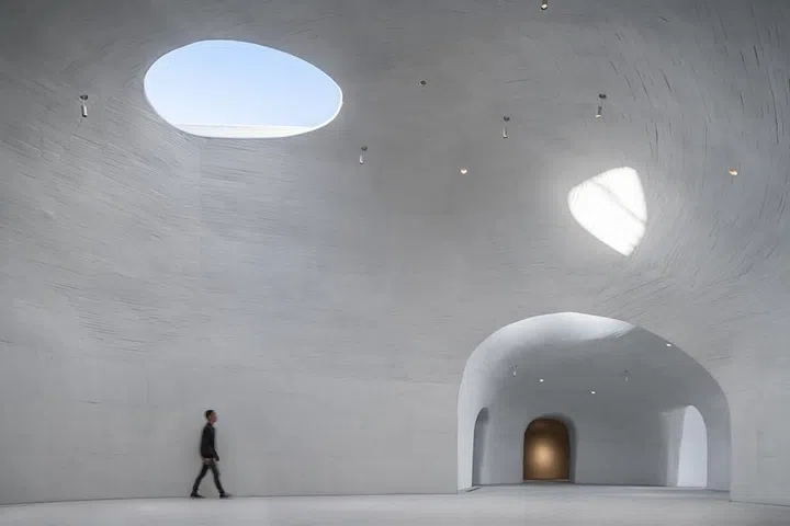 沙丘美术馆中央展厅 图片来源：OPEN建筑事务所；摄影：吴清山