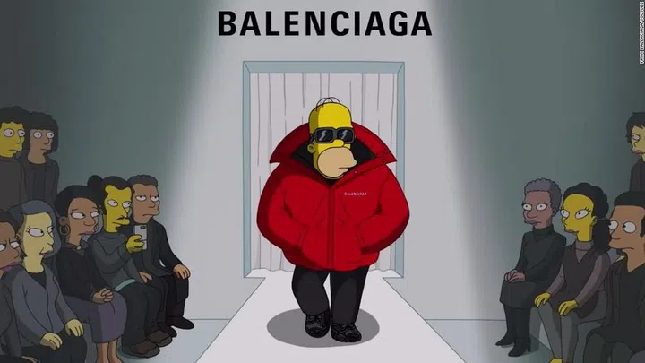 Balenciaga 2022春夏系列发布会与《辛普森家庭》合作。