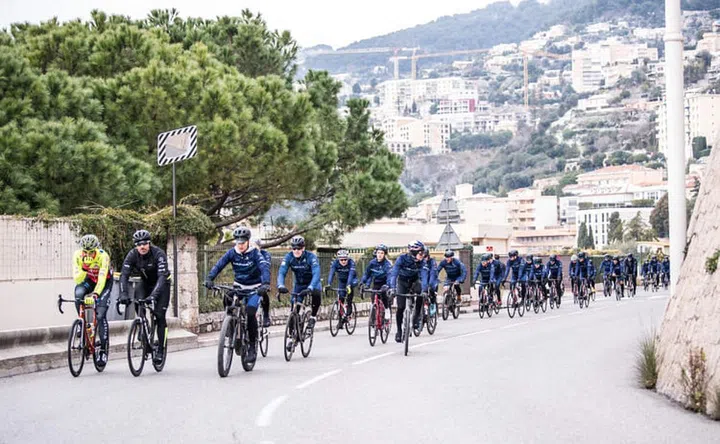 MONACO, MONACO - FEBRUARY 27: Participants embarked on the Laureus Sport For Good Ride to raise funds for Laureus projects with every kilometer ridden along the French-Italian Riviera on the occasion of the Laureus World Sports Awards on February 27, 2018 in Monaco, Monaco. (Photo by Lukas Schulze/Getty Images for IWC)