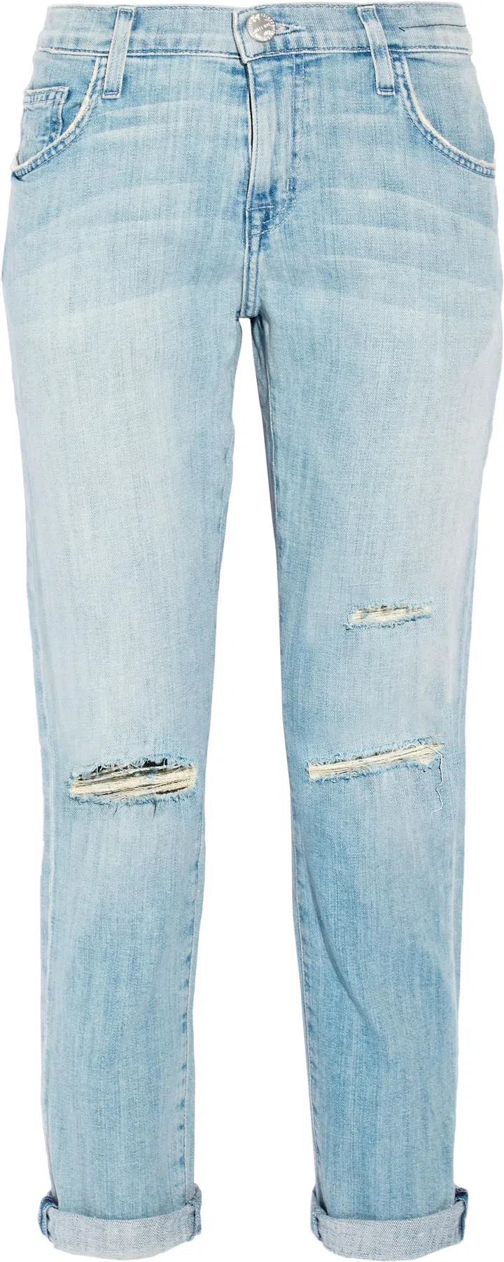 THE FLING JEAN stretch denim  distressed cropped loose cut jeans, 98% COTTON/ 2% ELASTANE