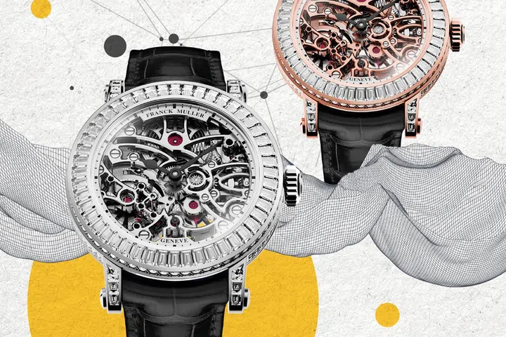 watch, couple watch, 情侣表,  情人节, Valentine’s Day, Franck Muller, 法穆兰, Round Skeleton Baguette