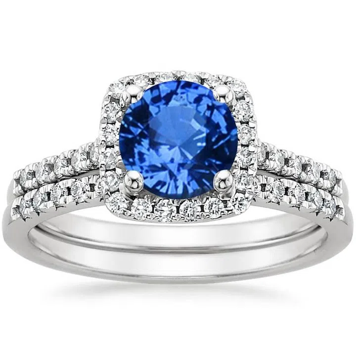 Beautiful Proposal Classic Halo Product 1 Dejewel Galleria_Classic Halo Sapphire Ring