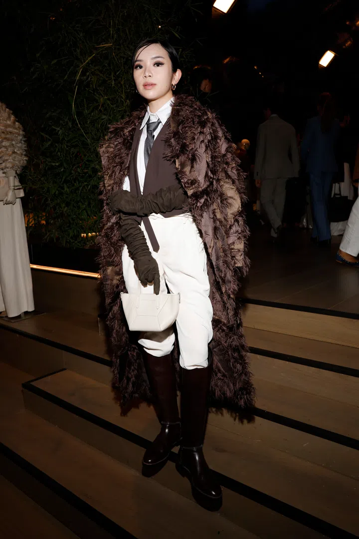 MILAN, ITALY - SEPTEMBER 24: Willabelle Ong attends the Brunello Cucinelli SS26 Women Collection Presentation during the Milan Fashion Week - Womenswear Spring/Summer 2026 on September 24, 2025 in Milan, Italy. (Photo by Claudio Lavenia/Getty Images for Brunello Cucinelli)