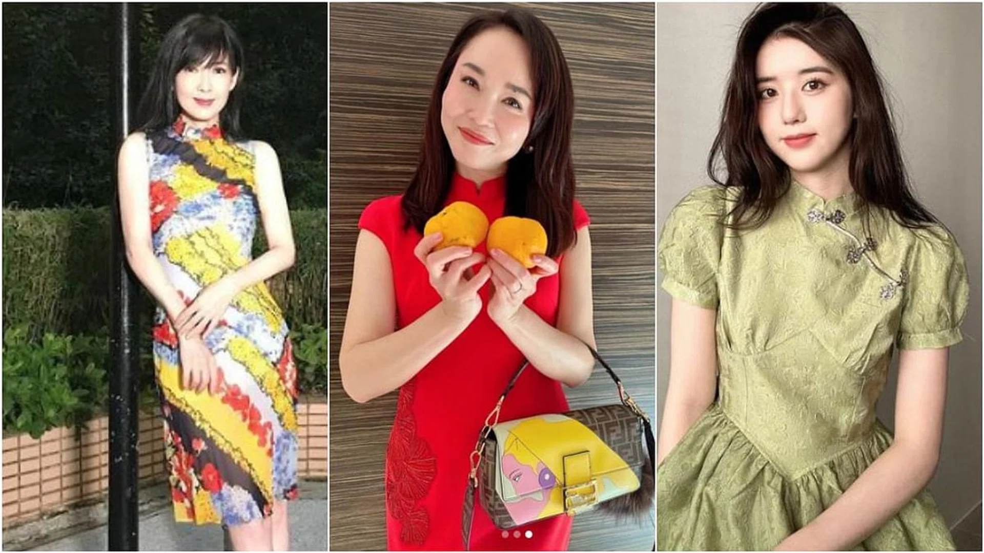 fann wong_vivian chow_eleanor lee_cny_cheongsam
