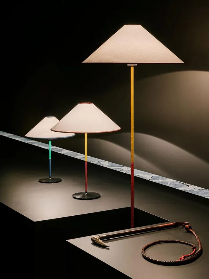 Hermes全新Voltige d’Hermes灯具系列。Photo Courtesy of Hermes 