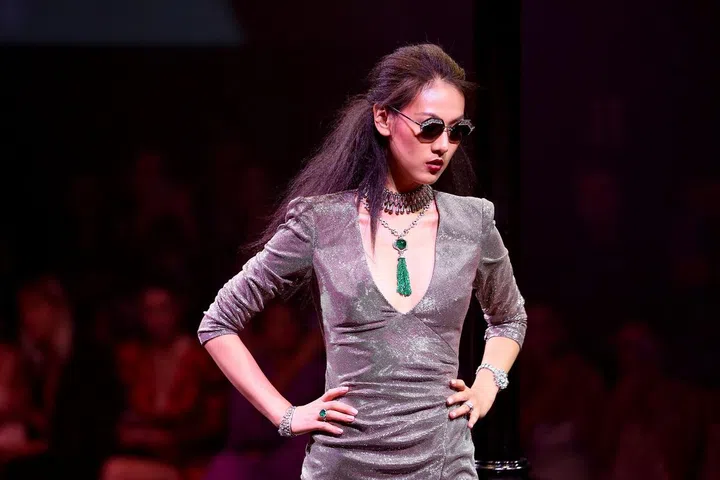 ROME, ITALY - JUNE 28:  A model walks the runway during BVLGARI Dinner & Party at Stadio dei Marmi on June 28, 2018 in Rome, Italy.  (Photo by Ernesto S. Ruscio/Getty Images for Bvlgari)