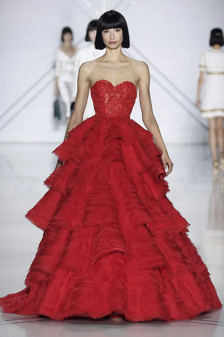 A model walks the runway during the Ralph & Russo Haute Couture Fall/Winter 2016-2017 show as part of Paris Fashion Week on July 4, 2016 in Paris, France.