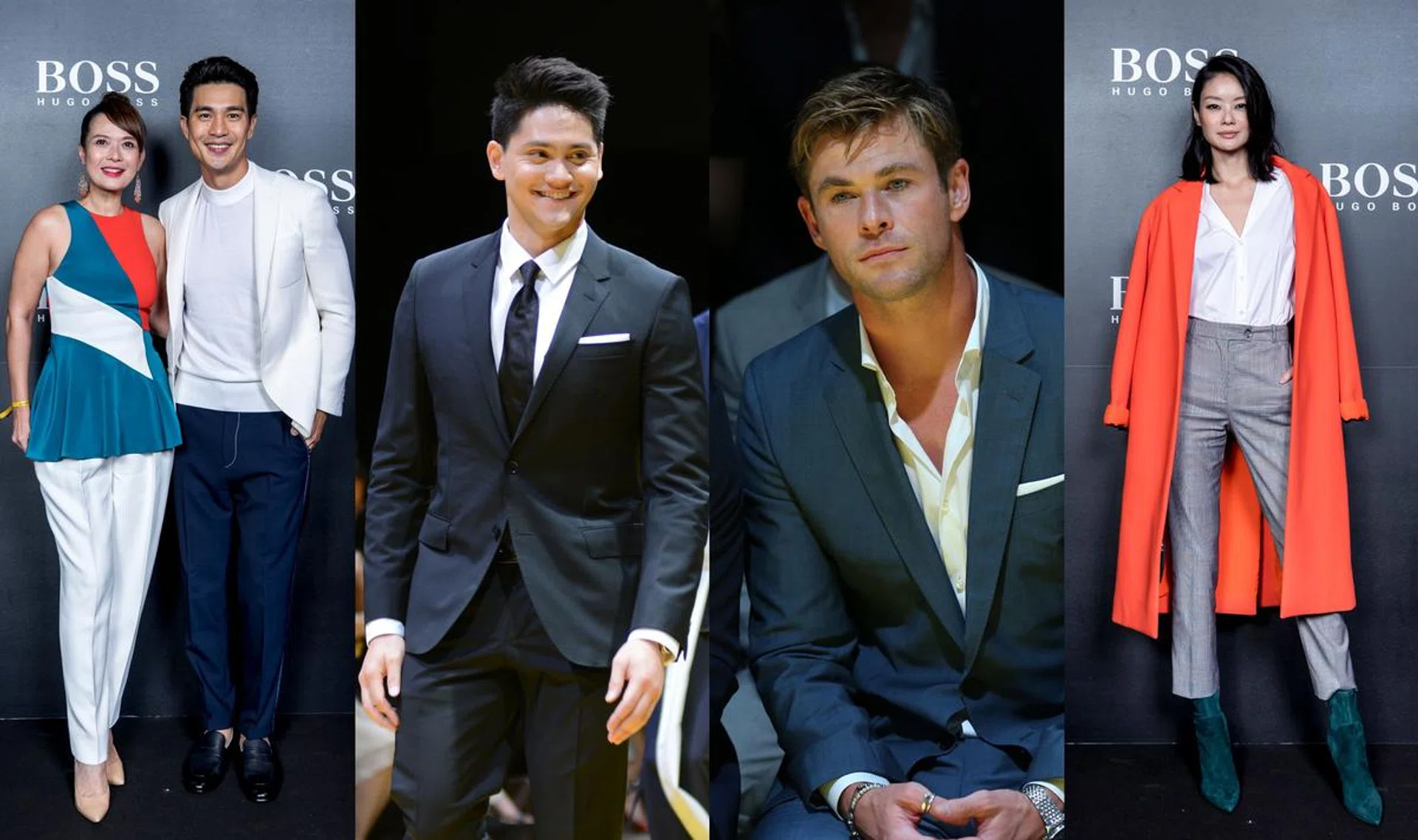 hugo boss, boss, fall winter, 2018, chris hemsworth, joseph schooling, sebastian stan, sheila sim