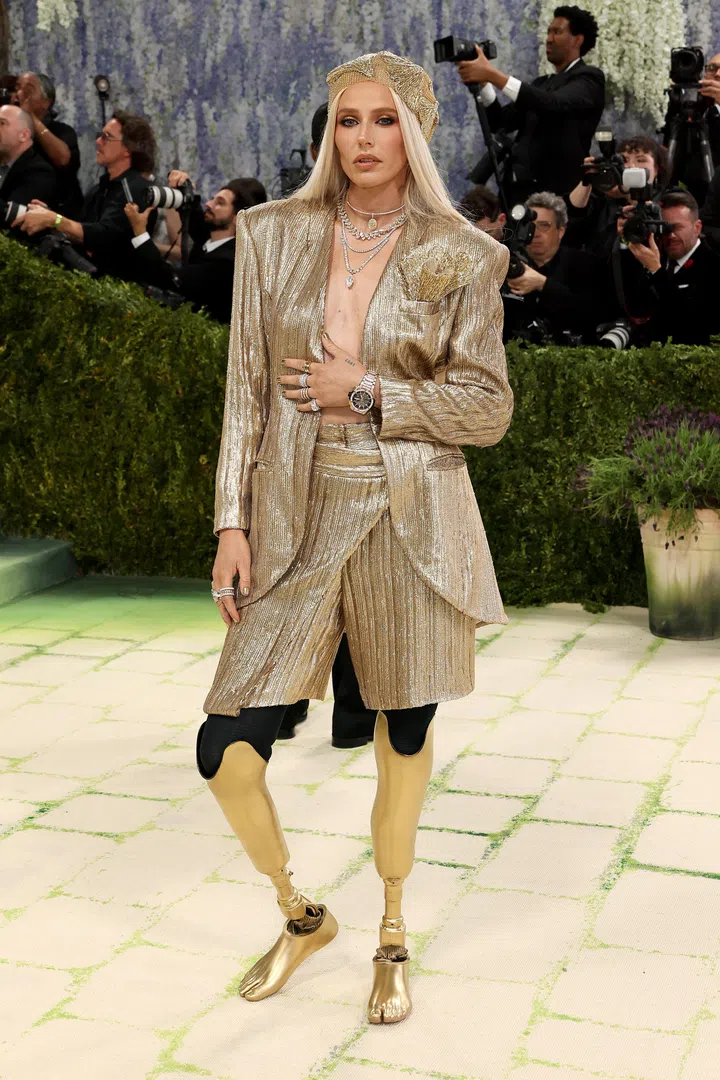 NEW YORK, NEW YORK - MAY 04: Lauren Wasser attends the 2026 Met Gala celebrating "Costume Art" at the Metropolitan Museum of Art on May 04, 2026 in New York City. (Photo by Mike Coppola/Getty Images)
