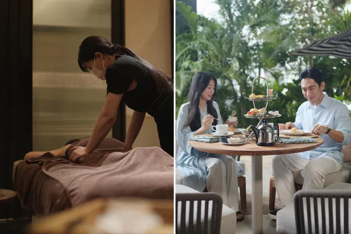 A postpartum spa treatment and garden afternoon tea at DeRAMA Singapore.
