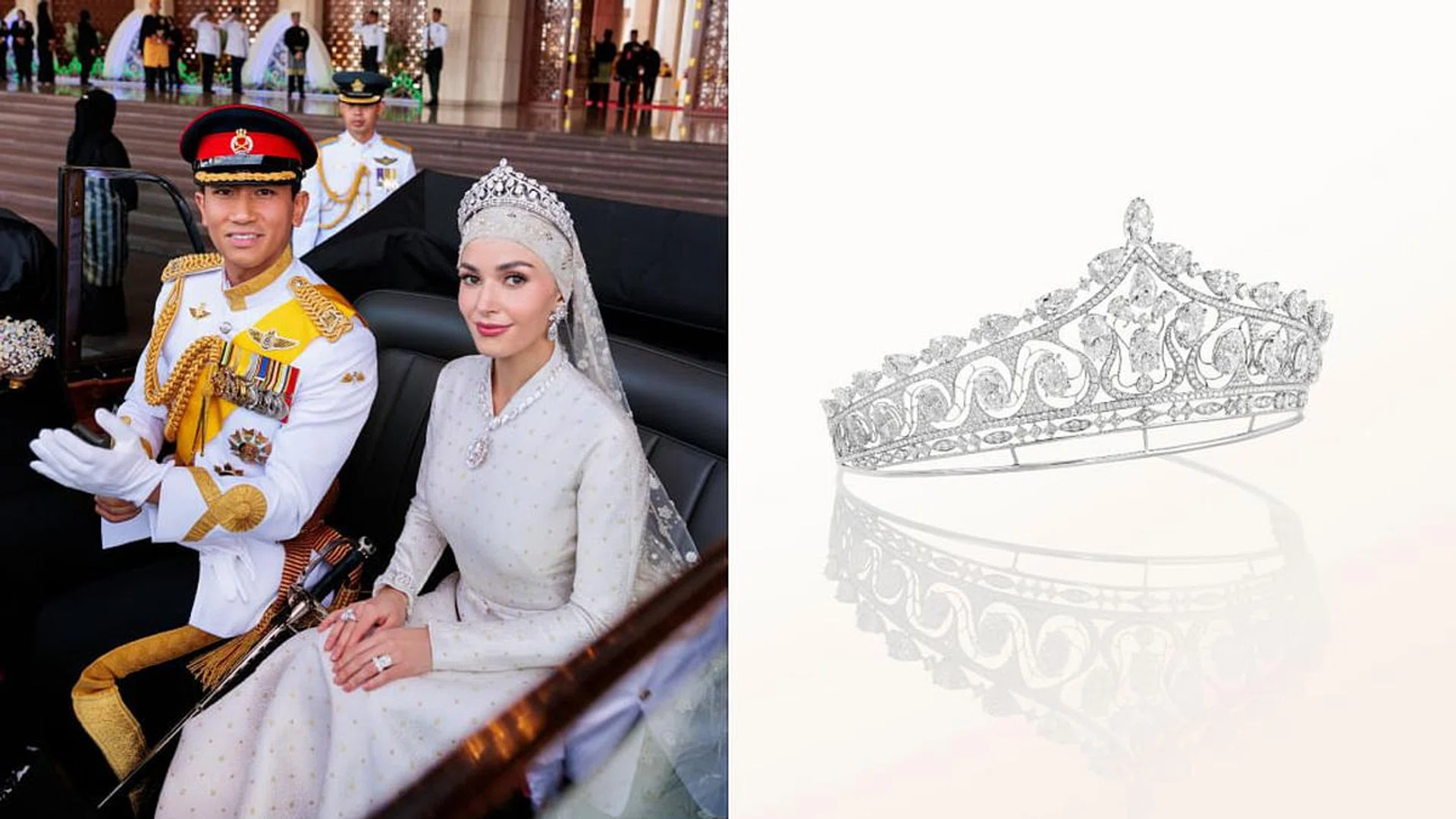 Flower Diamond, Wedding,Royal Wedding,Brunei,Tiara