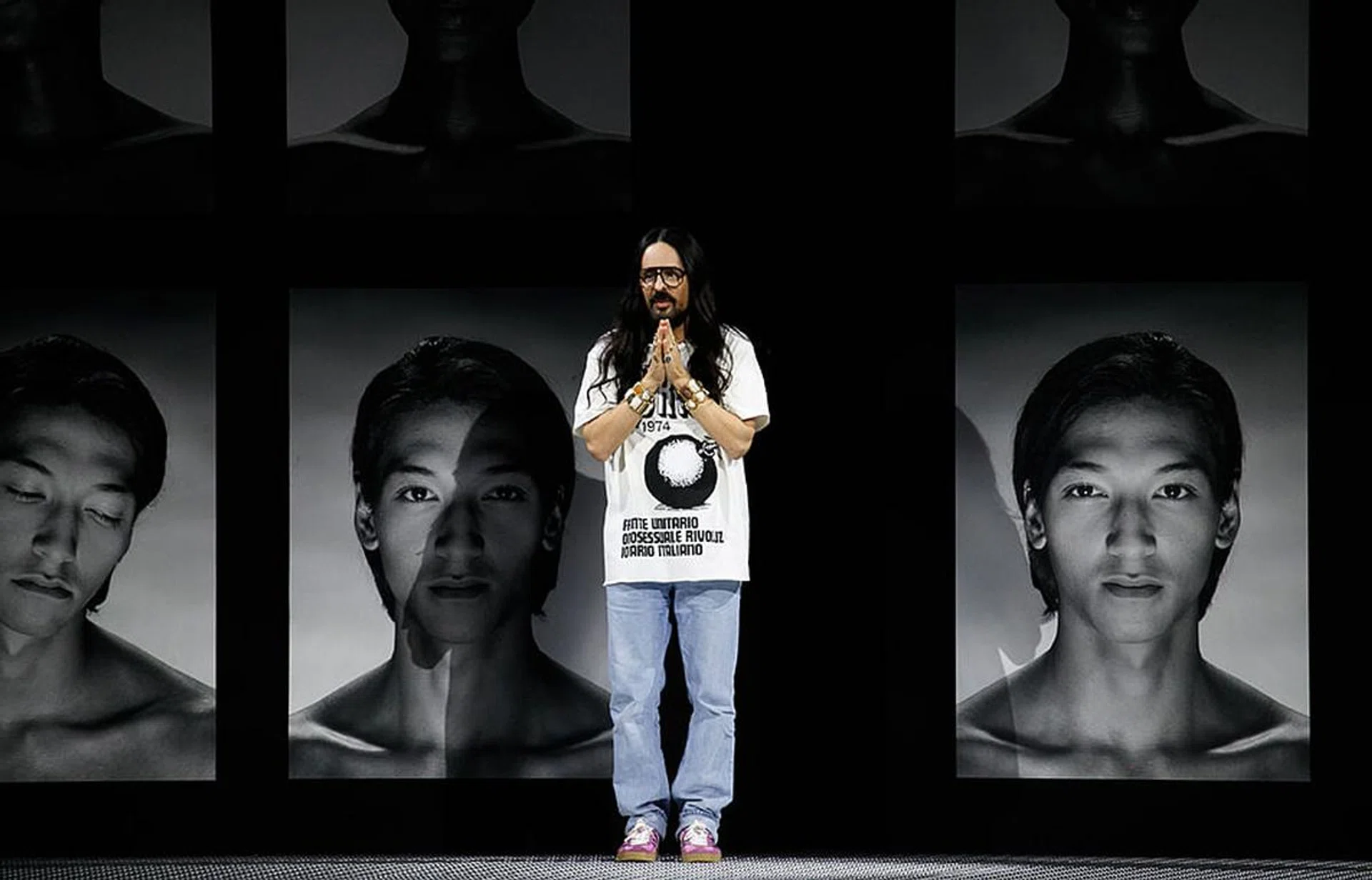 Alessandro Michele为Gucci 2023春夏Twinsburg系列谢幕。