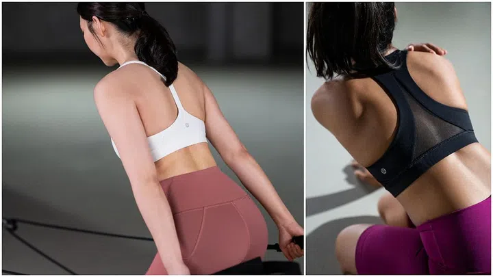 Lululemon Flow Y Bra以及Invigorate Bra。 (Credit: Lululemon)