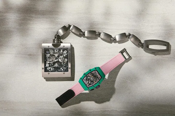 RM 020陀飞轮怀表;RM 07-04自动上链运动腕表/Richard Mille。