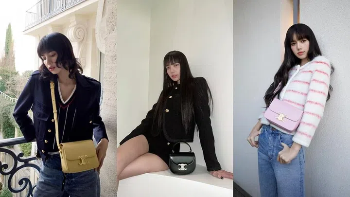Celine 全球品牌代言人Lisa演绎Triomphe手袋系列