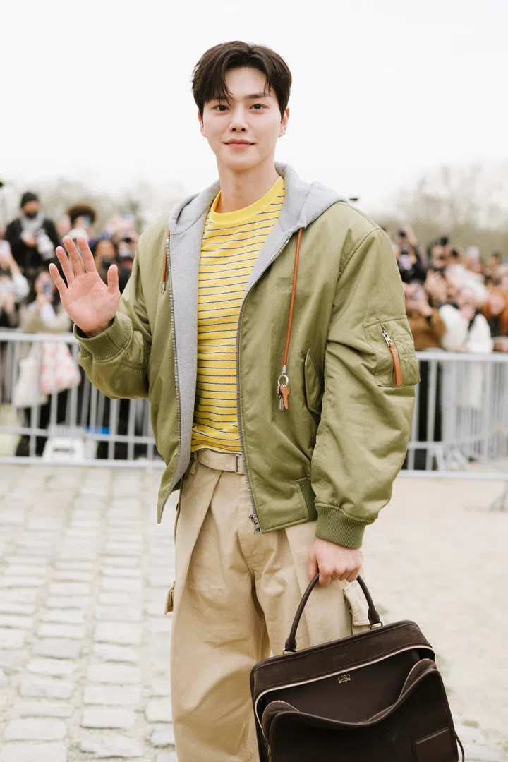 PARIS, FRANCE - MARCH 06: Song Kang attends the Loewe Womenswear Fall/Winter 2026-2027 show as part of Paris Fashion Week on March 06, 2026 in Paris, France. (Photo by Vanni Bassetti/Getty Images for Loewe)