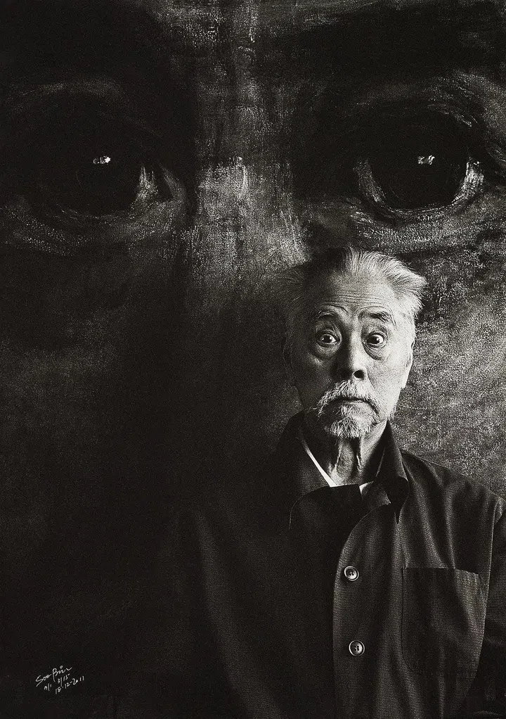 蔡斯民为国画大师叶浅予所拍摄的人物写真收录在他的影集《留真》里。(Photo: Chua Soo Bin)