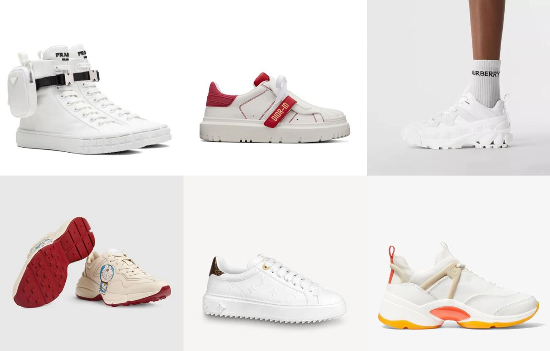 Dior, Fendi, Louis Vuitton, Loro Piana, Valentino, Michael Kors, Prada, Miu Miu, Gucci, Burberry, Fashion, Sneakers, Shoes