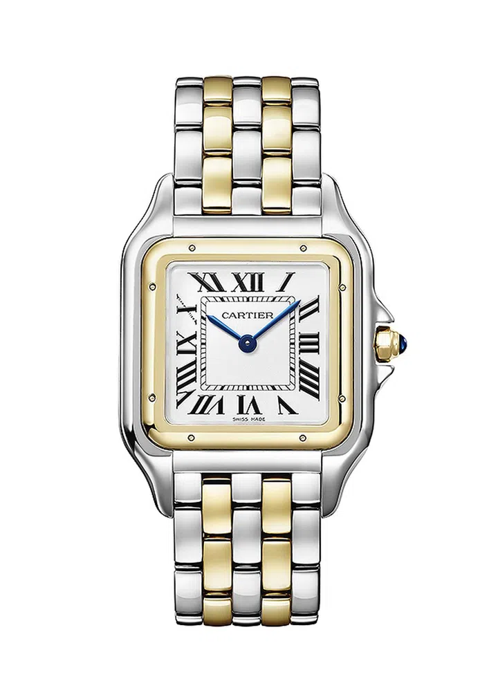 Cartier Panthère de Cartier,quartz movement, yellow gold and stainless steel large watch$14,800（图：Cartier提供）