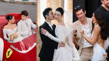 Alexandra Leclerc与Charles Leclerc、奚梦瑶与何猷君、Dua Lipa与Callum Turner的婚礼