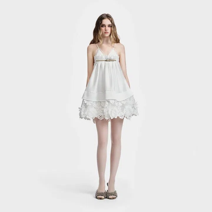 Dear José - White Daisy Song Doll Mini Dress $99.29