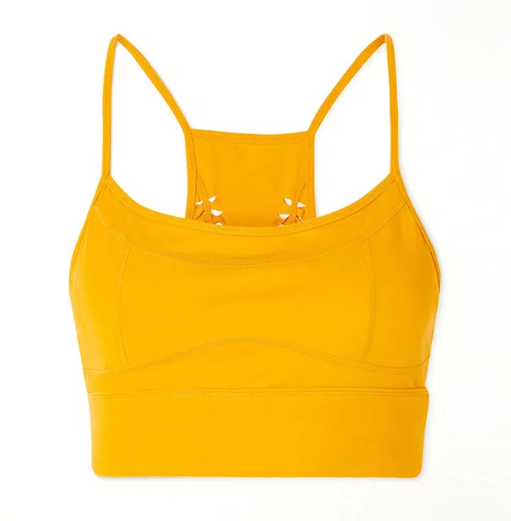 LUCCA STUDIO BRA brushed recycled poly/spandex sports bra w seamline detail & delicate straps - Please style with 1327093