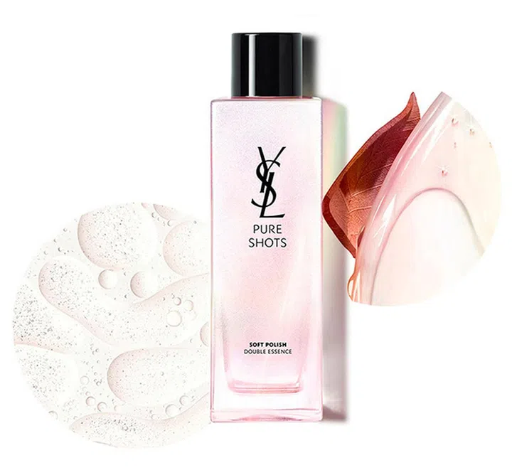 继Pure Shots系列推出后大受好评，同系列再推出焕肤精华水。它具有独特的双层质感，当中含有摩洛哥坚果油和去角质成分AHA，使用前均匀摇晃， 即可启动去角质配方，在不刺激肌肤的情况下，以水润舒服的质感紧致毛孔，肌肤看来更饱满、细致。