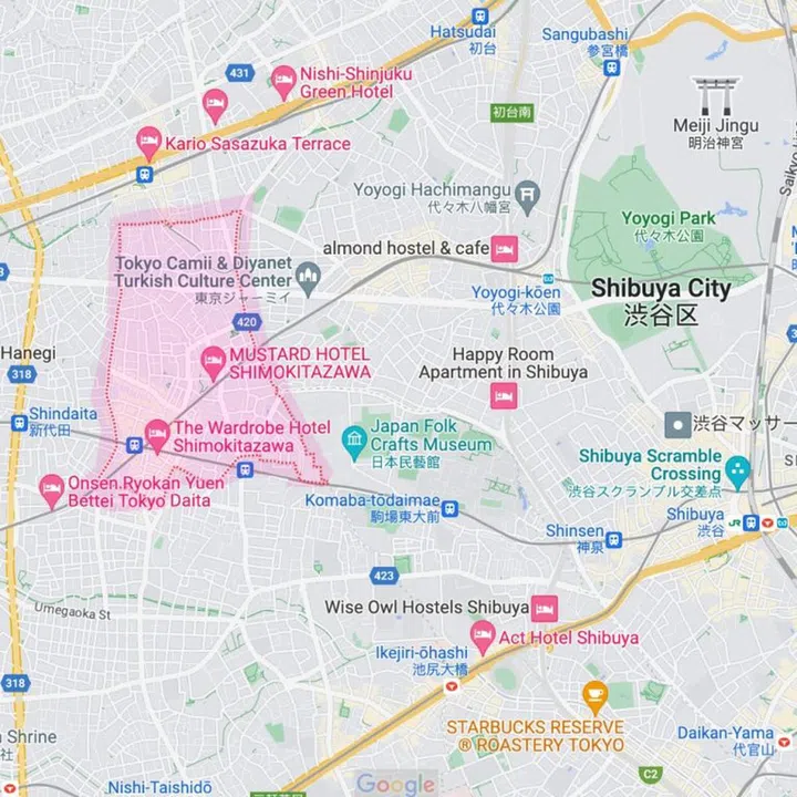 Shimokitazawa-Tokyo-Map