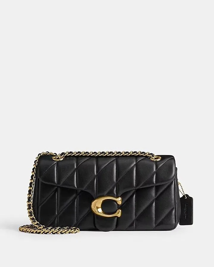 Coach Brass/Black Currant Tabby Shoulder Bag 26 With Pillow Quilting $149