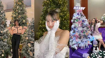 韩星圣诞造型 圣诞树合影 Korean celebs Christmas Tree photos