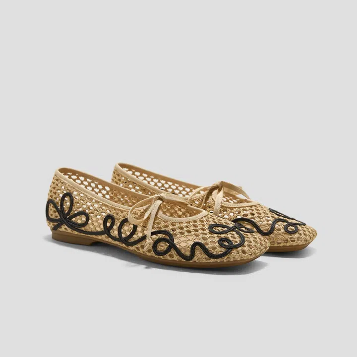 VIVAIA Margot™ Square-Toe Mesh Flats (Makayla) $203